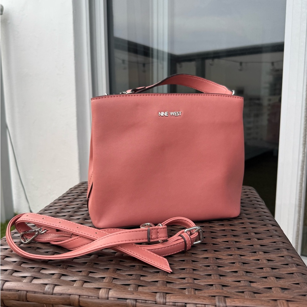 Nine West Pink Crossbody Bag with Minimalist Design